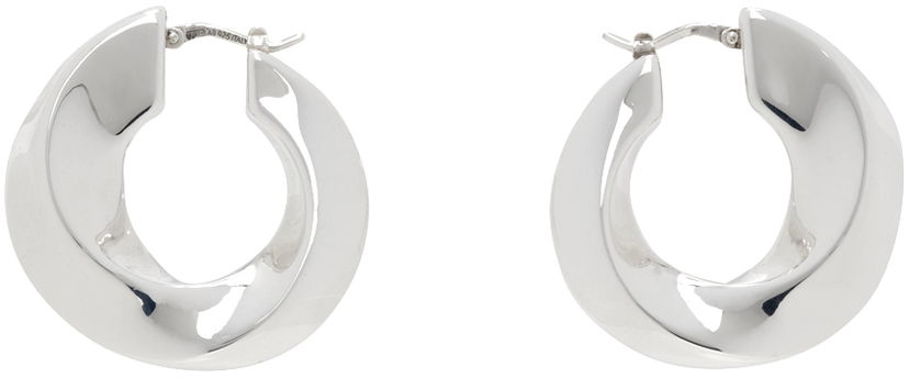 Korvakorut Bottega Veneta Twist Hoop Earrings Valkoinen | 775170 V5070