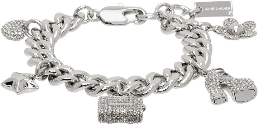 Rannerengas Marc Jacobs Marc Jacobs The Pave Mini Icon Charm Bracelet Metallinen | 2R3JBR001J81