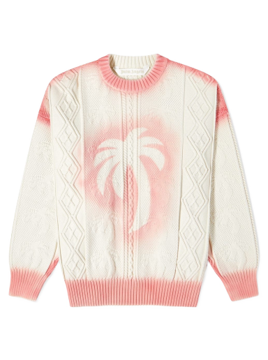 Villapaita Palm Angels Sprayed Palm Fishermans Jumper Monivärinen | PWHE042S23KNI0010330