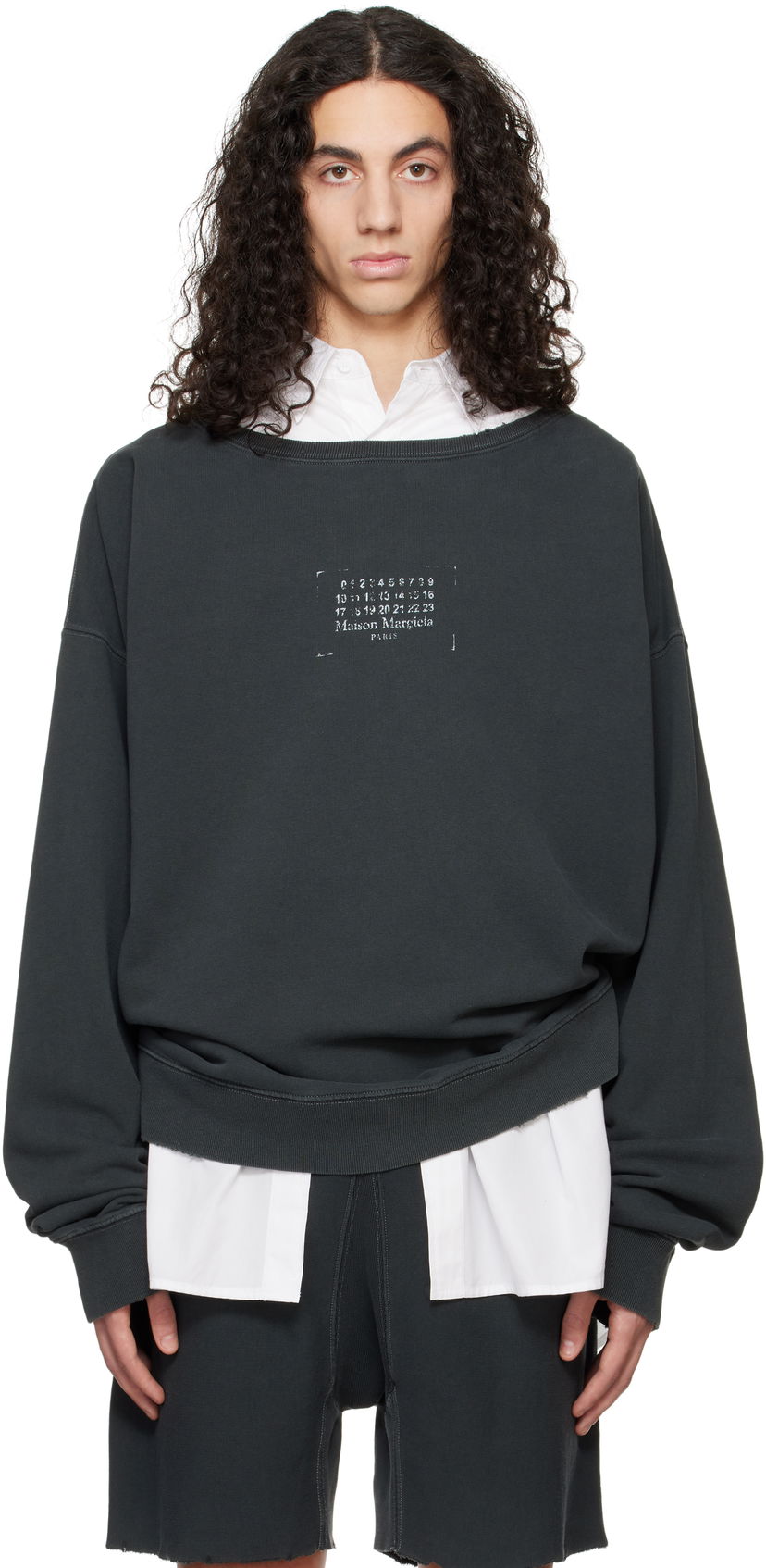 Huppari Maison Margiela Maison Margiela Stamp Logo Sweatshirt Harmaa | S50GU0235 M25019