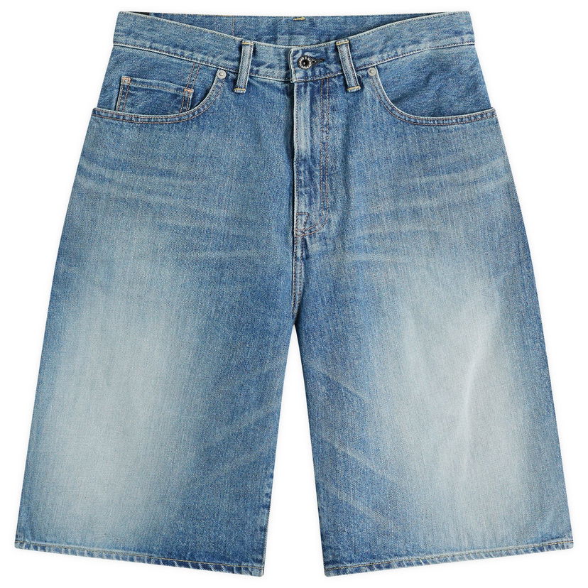 Shortsit BAPE A Bathing Ape Men's College Denim Shorts in Light Indigo, Size Large | END. Clothing Turkoosi | 001DSK301001M-LID