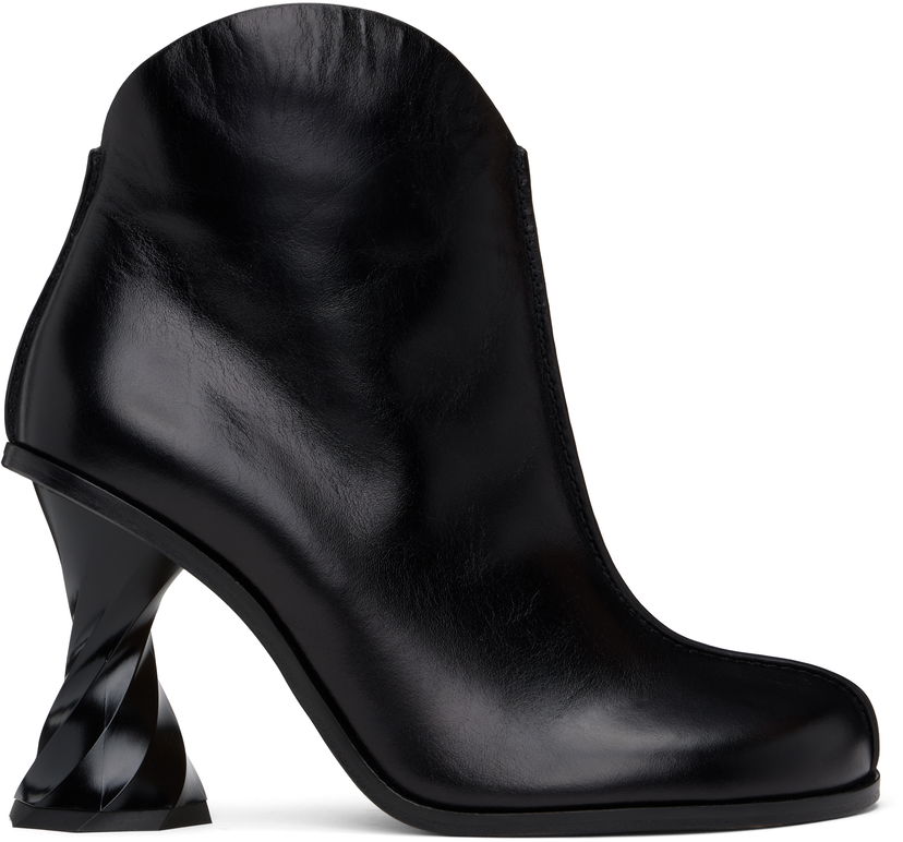 Vaatteet JW Anderson JW Anderson Twisted Heel Ankle Boots Musta | ANW43211A
