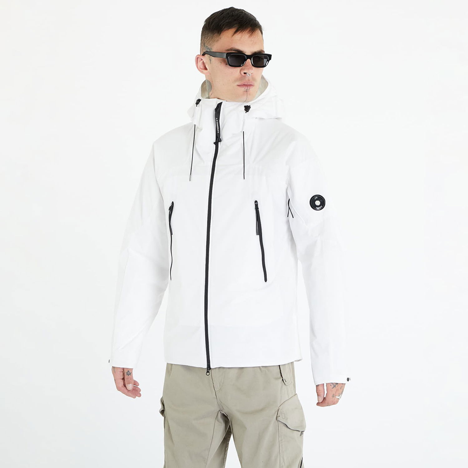 Takki C.P. Company Pro-Tek Hooded Jacket Gauze White Valkoinen | 15CMOW025A004117A-103, 0