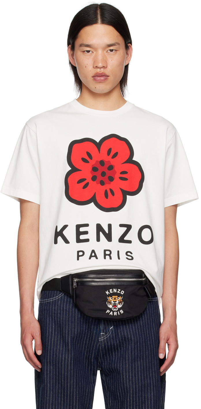 T-paita KENZO White Paris Boke Flower T-Shirt Valkoinen | FE65TS4754SO