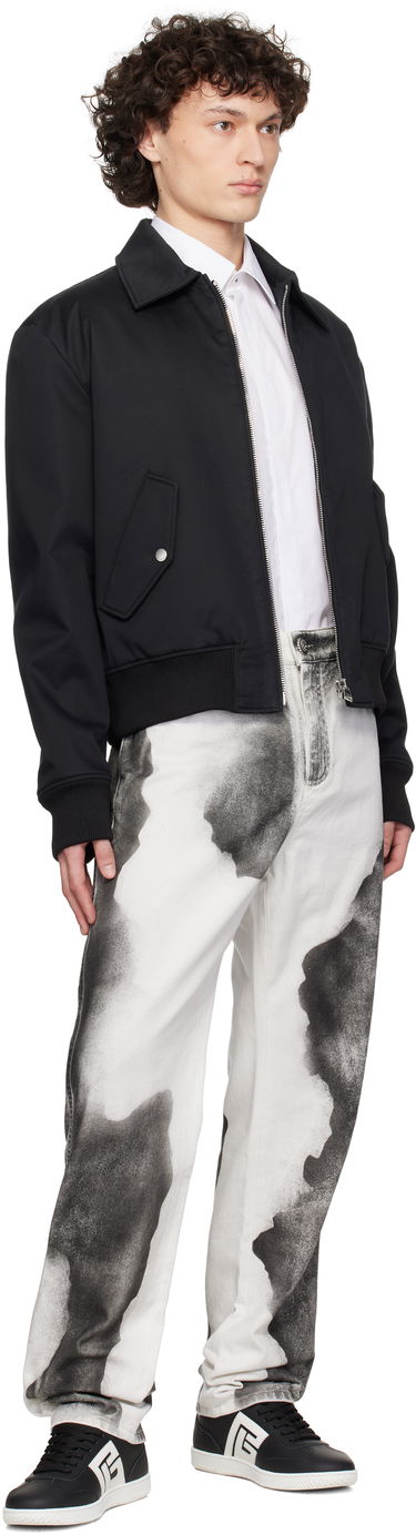 Jeans Balmain Balmain Regular Fit Moon Print Jeans Valkoinen | EH0MI043DE39, 3