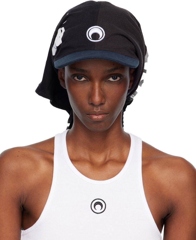 Korkki Marine Serre Regenerated Graphic T-shirts Veiled Cap Musta | UHG029AUJER0003