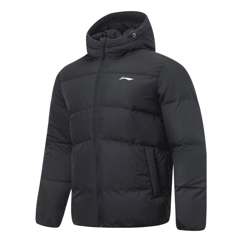 Puffer takki Li-Ning Waterproof Down Jacket Musta | AYMT061-1
