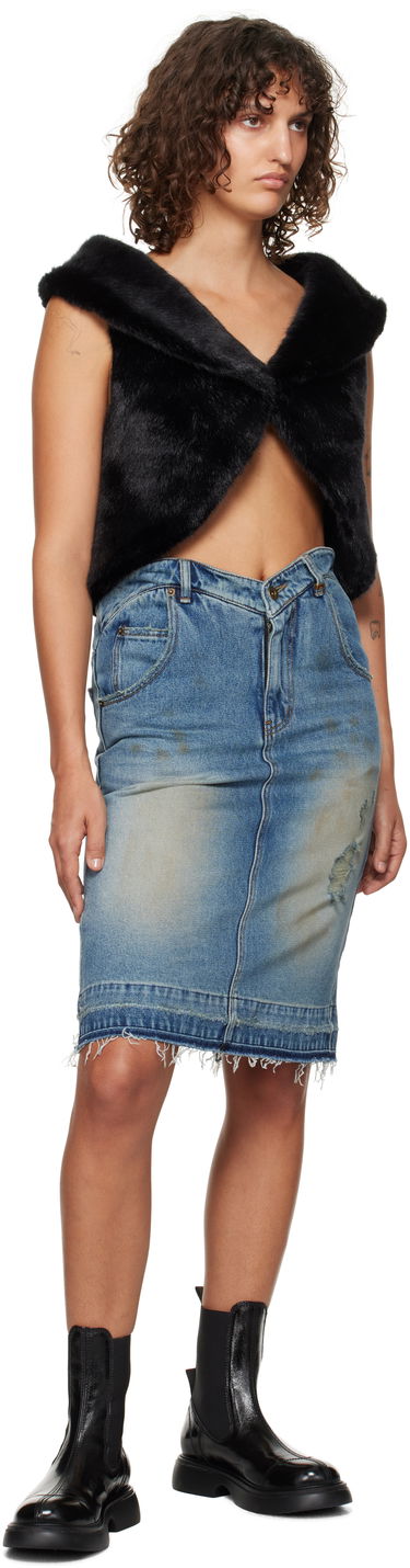 Hame We11done We11done Heart Denim Midi Skirt Sininen | WD-DS3-24-333-W-BL, 3