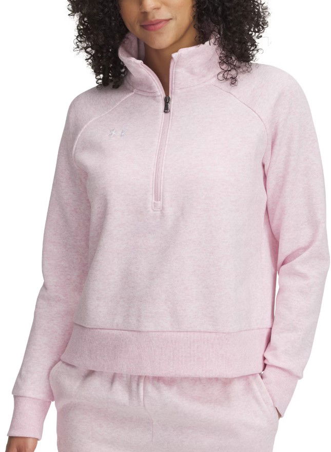 Huppari Under Armour Rival Fleece Half-Zip Sweatshirt Vaaleanpunainen | 1379492-647