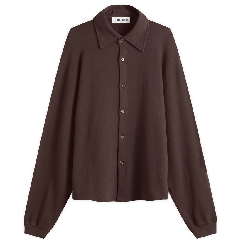 Villapaita OUR LEGACY Our Legacy Recovery Fuzzy Knit Shirt, Size Small Ruskea | M2256RD