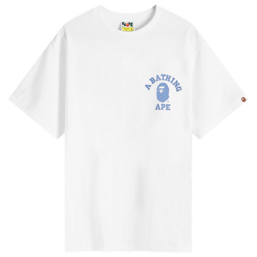 T-paita BAPE A Bathing Ape Men's Colour Camo College ATS T-Shirt in White, Size Large | END. Clothing Valkoinen | 001TEK301022M-WHT
