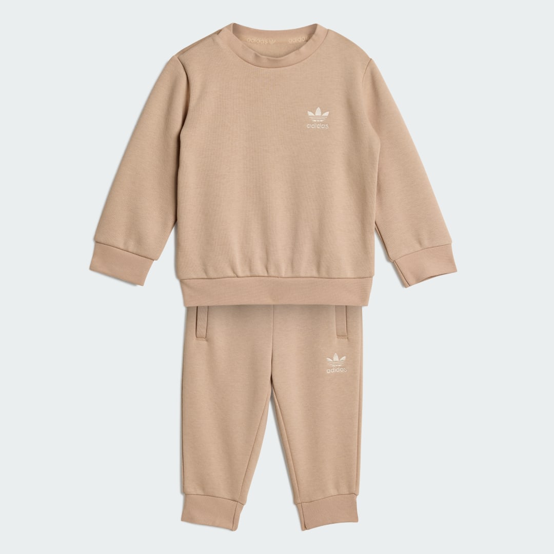 Verryttelypuku adidas Performance Crewneck Sweatshirt and Pants Set Beige | KV1743, 0