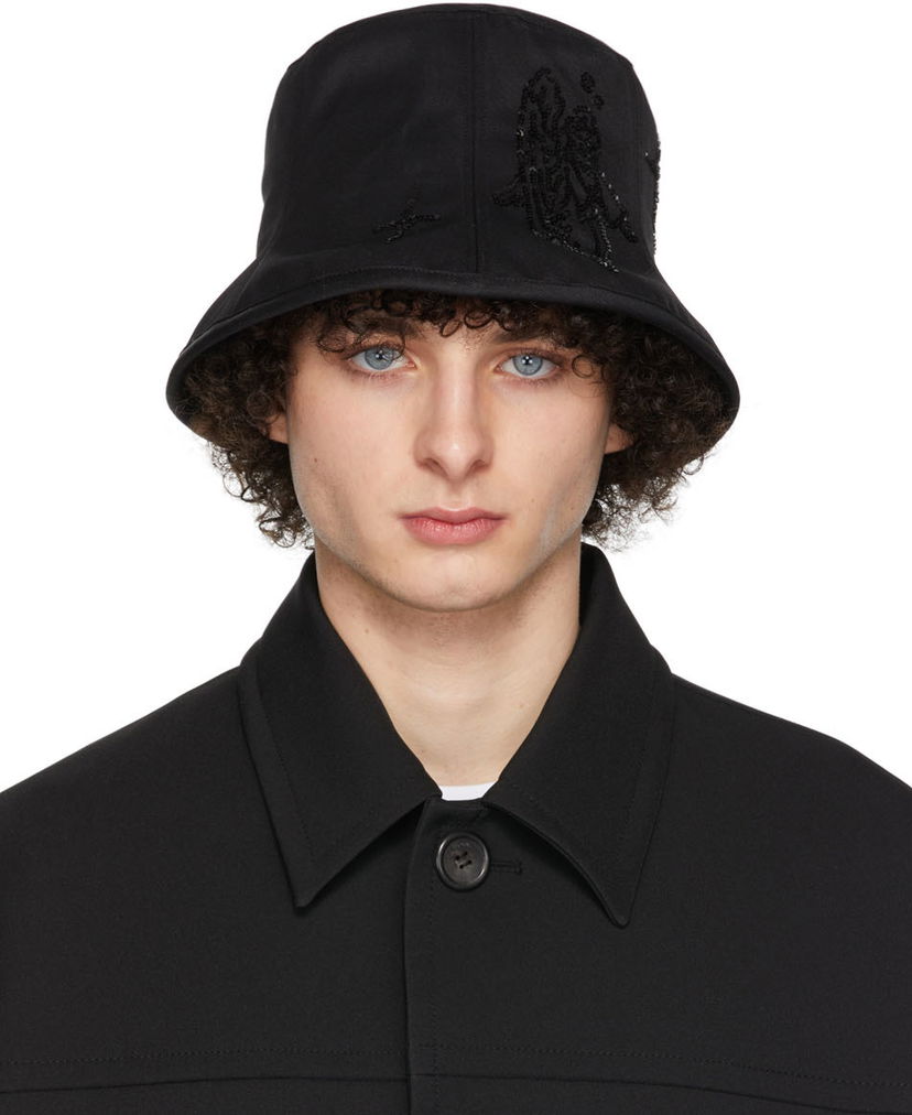 Hattu We11done We11done Angel Sequin 6-Panel Hat Musta | WD-AH1-22-411-U-BK