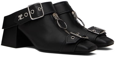 Tennarit ja kengät Courrèges Leather Mules With Buckle Musta | 124SCS096CV0027, 3