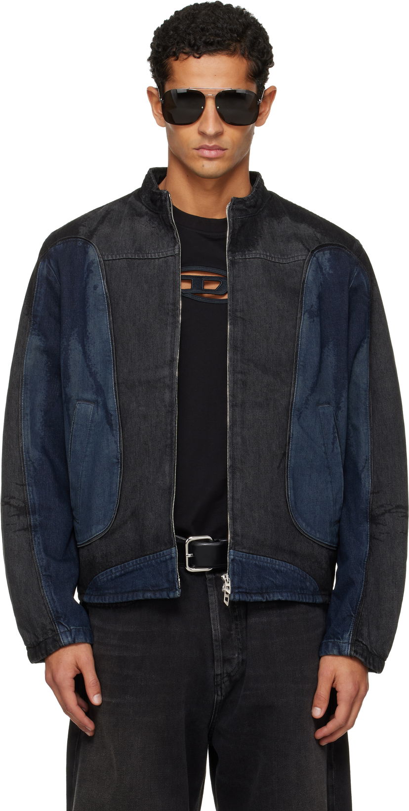 Takki Diesel D-Blenk-S Paneled Denim Jacket Monivärinen | A18422-007BX-01
