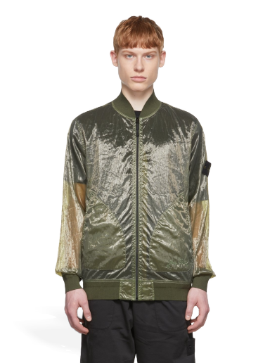 Bomber-takki Stone Island Nylon Bomber Jacket Vihreä | 7615433Q2
