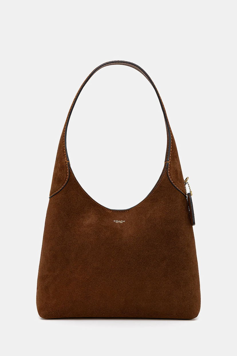 Käsilaukku Coach Coach Brooklyn Suede Shoulder Bag Ruskea | CW637