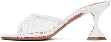 Kengänhoito Amina Muaddi Amina Muaddi Lupita Net 70 Heeled Sandals Valkoinen | LUPITA NET 70, 2
