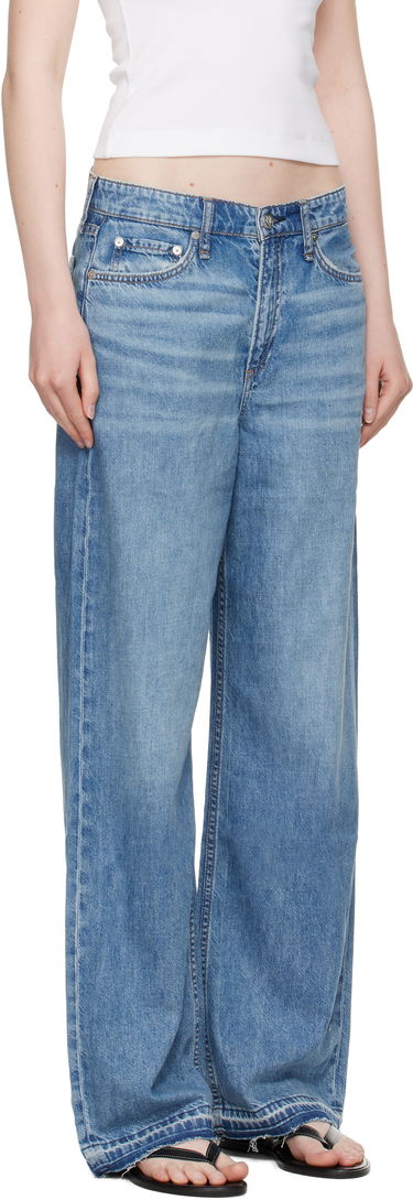 Jeans rag & bone Rag & Bone Featherweight Logan Wide-Leg Jeans Sininen | WDD24H2935FWOR, 4