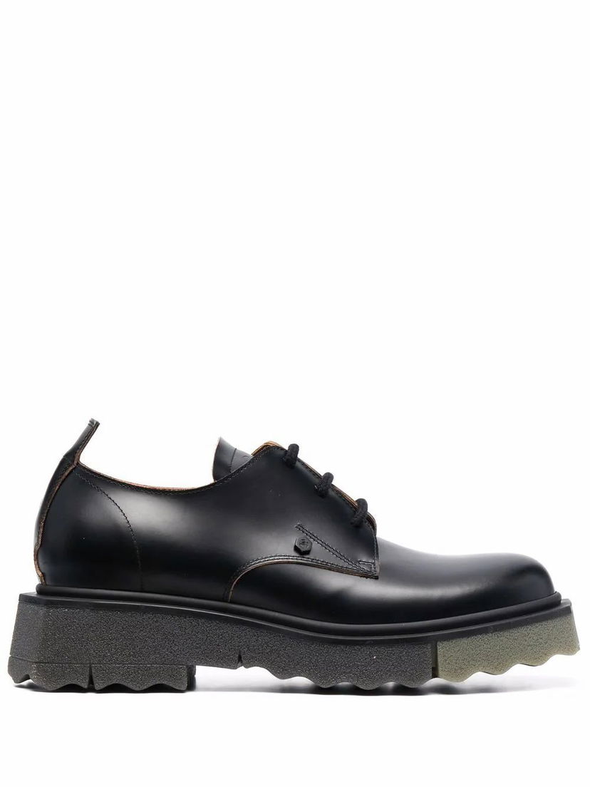 Tennarit ja kengät Off-White Leather Lace-Up Shoes Musta | OMIF013S22LEA0011063