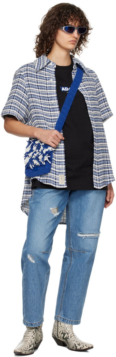 Olkalaukku ADER ERROR Fringe Knitted Shoulder Bag Sininen | BMADSSBA0302BL, 3