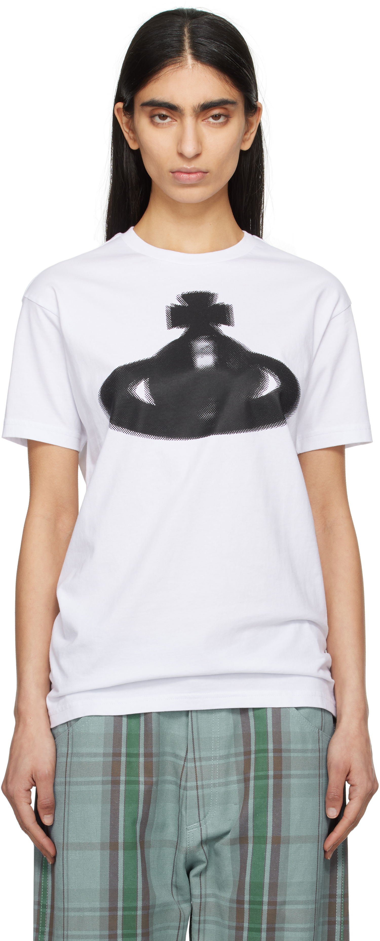 T-paita Vivienne Westwood Vivienne Westwood Halftone Orb Classic T-Shirt Valkoinen | 3G01003G-J001M-, 0