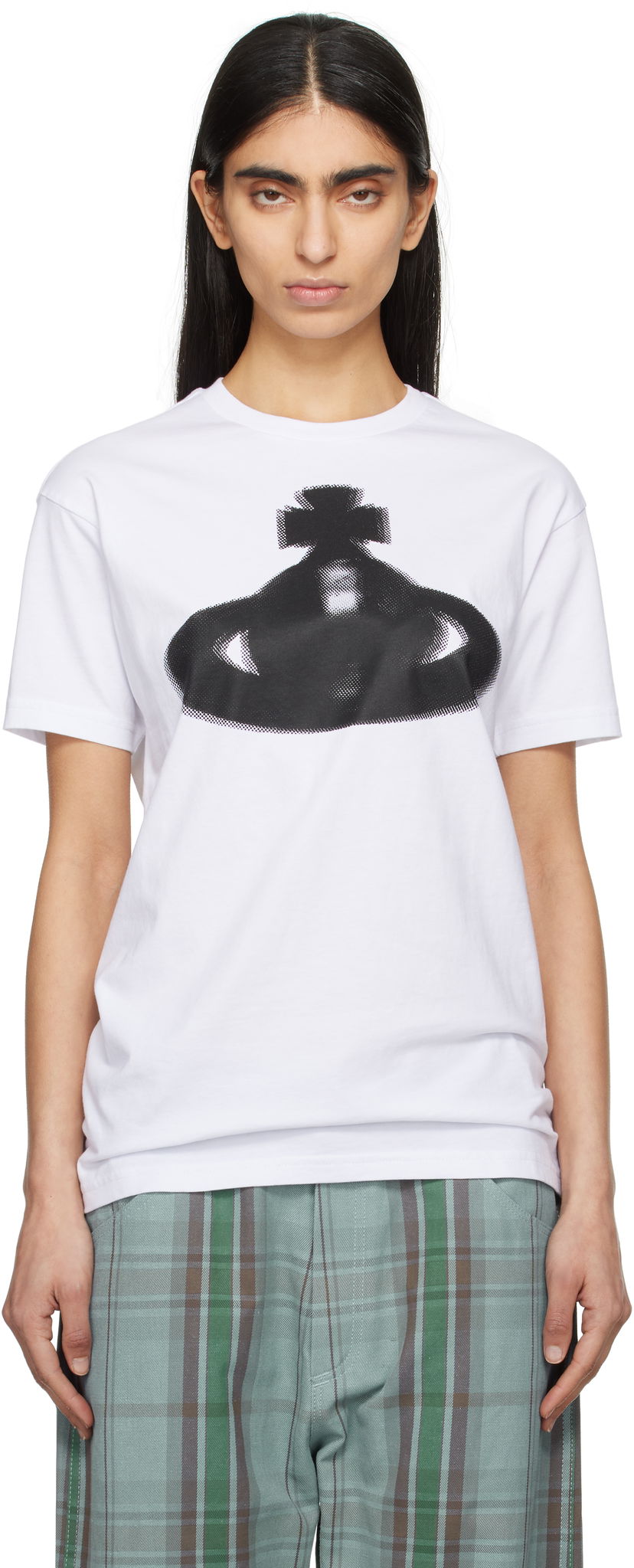 T-paita Vivienne Westwood Vivienne Westwood Halftone Orb Classic T-Shirt Valkoinen | 3G01003G-J001M-