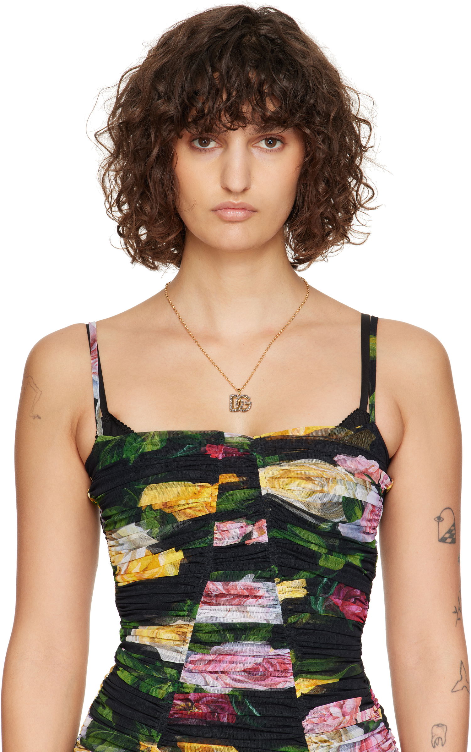 Kaulakoru Dolce & Gabbana Dolce&Gabbana Crystal 'DG' Logo Chain Necklace Metallinen | WNR2L4 W1111, 1
