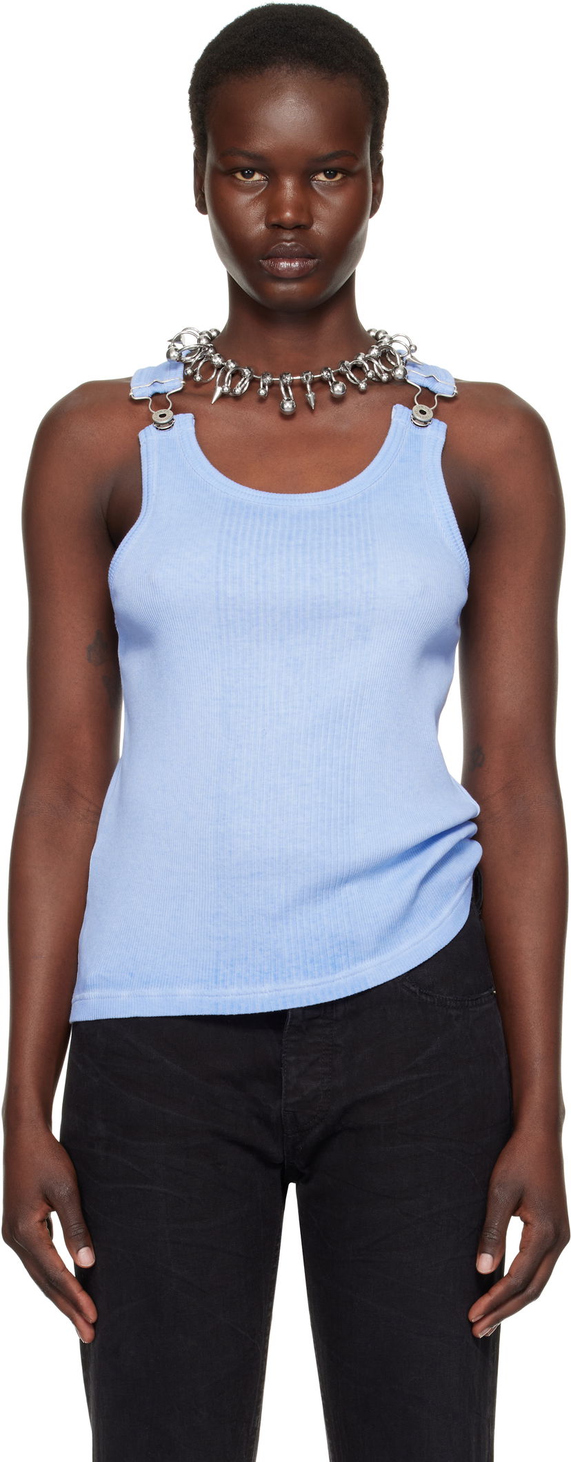 Tankkitoppi Jean Paul Gaultier Jean Paul Gaultier 'The Straps' Tank Top Sininen | 25/33-F-DB047-J054-52