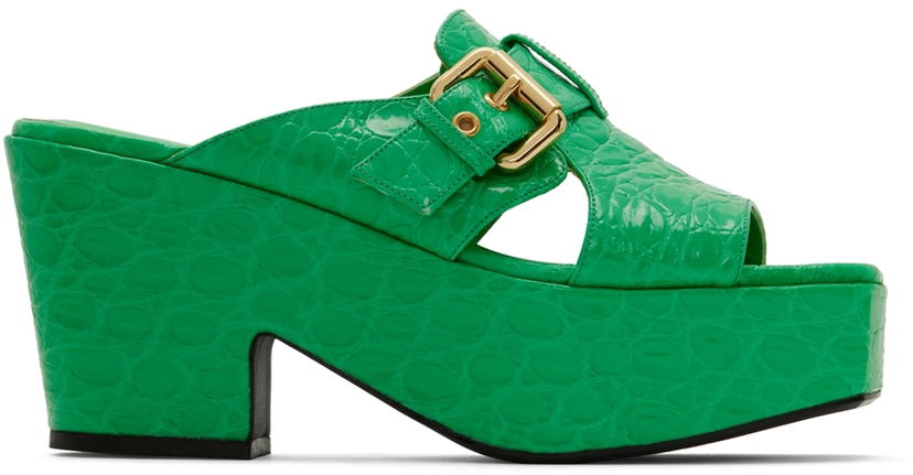 Asusteet BY FAR BY FAR Lenka Heeled Sandals Vihreä | 22SSLNKSPGCCE