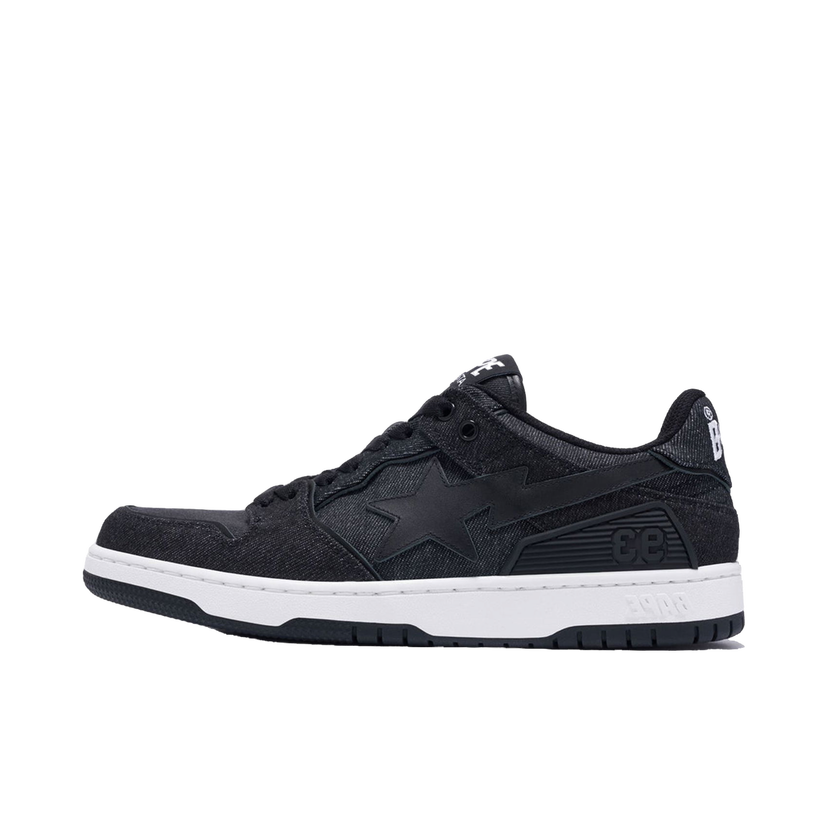 Tennarit ja kengät BAPE A Bathing Ape Sk8 Sta "Black Denim" Musta | 001FWJ201005_BLK/001FWJ202005_BLK