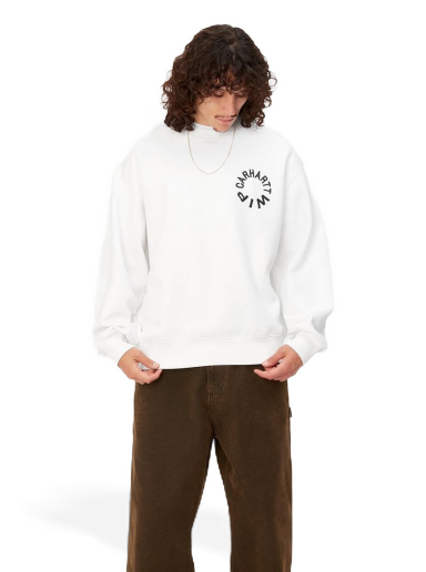 Villapaita Carhartt WIP Work Varsity Crewneck Valkoinen | I032453_00A_06