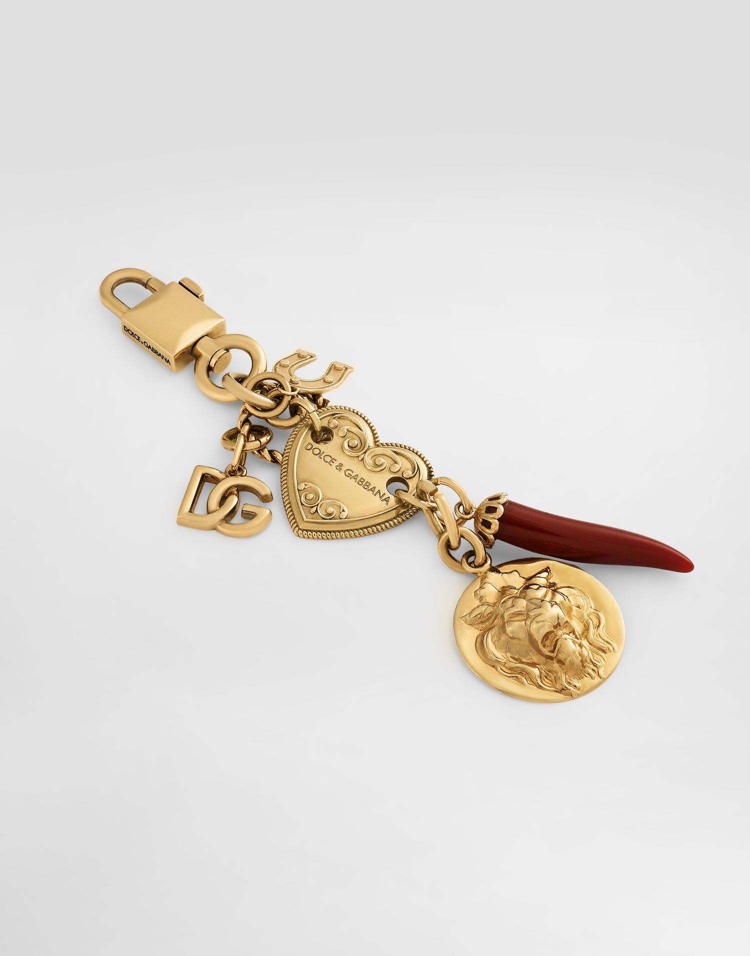 Avaimenperät Dolce & Gabbana Gold-Tone Keychain With Charms Metallinen | BI3364A65708J901, 1