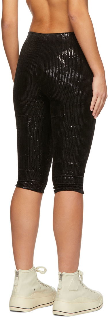 Leggingsit We11done We11done Sequin Cycling Shorts Musta | WD-PT1-22-295-W-BK, 2