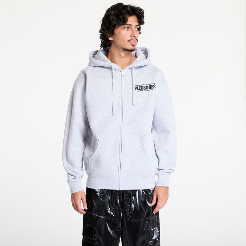 Huppari Pleasures Zip Hoodie Staff Harmaa | P24W045 GREY