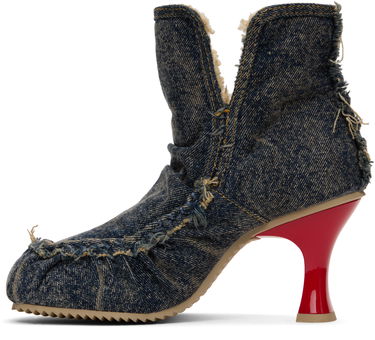 Tennarit ja kengät Diesel D-Woodstock Ab Distressed Denim Flared Heel Ankle Boots Monivärinen | Y03696 P1848, 2