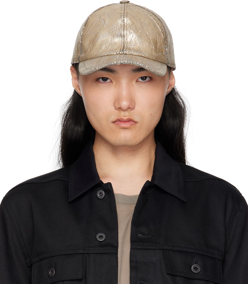 Korkki Rick Owens Rick Owens DRKSHDW Megacrust Denim Baseball Cap Metallinen | DA01E3478 SGMC