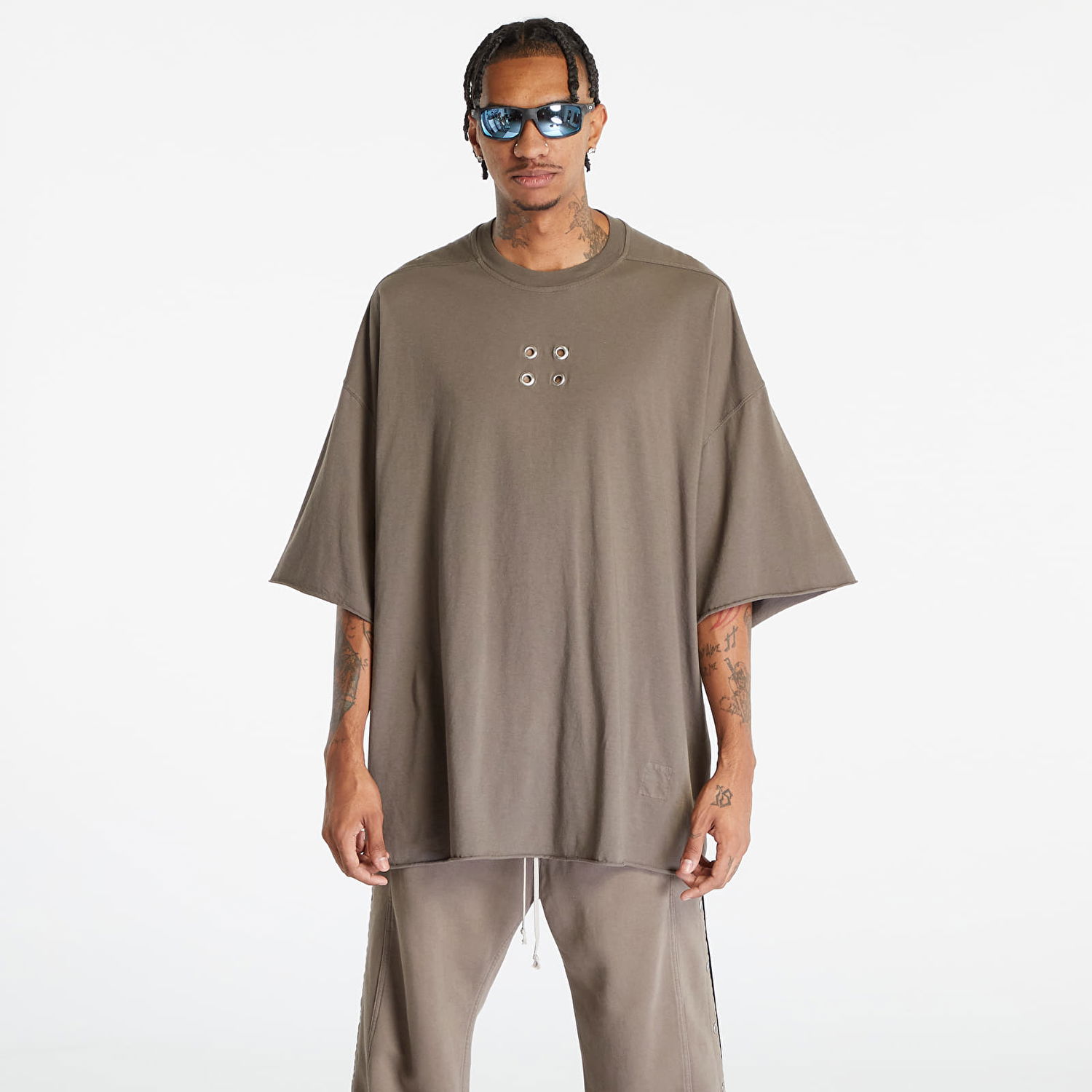 T-paita Rick Owens Knit Tommy T-Shirt Ruskea | DU02C5259 RNES1 34, 0