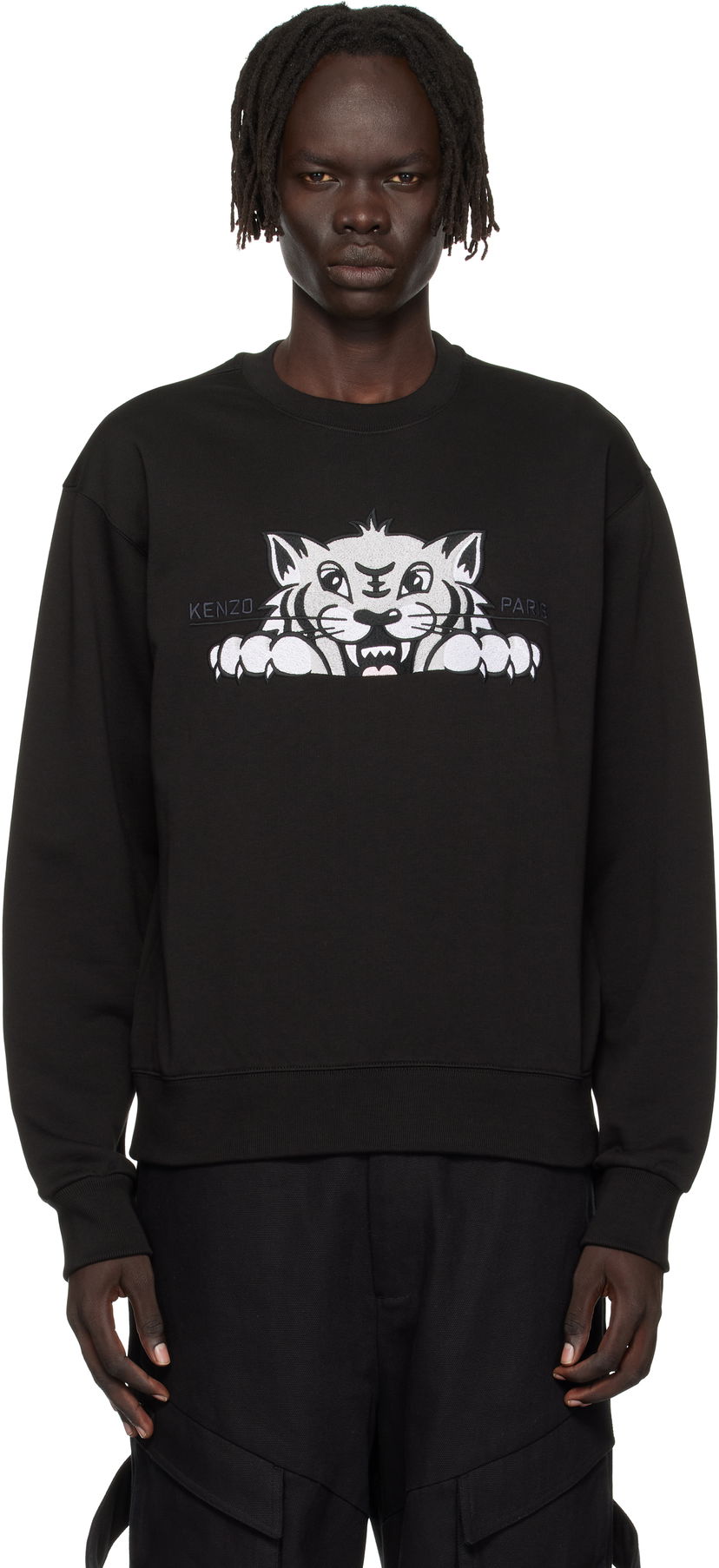 Huppari KENZO Kenzo 'Happy Tiger' Sweatshirt Musta | FF65SW2654MF