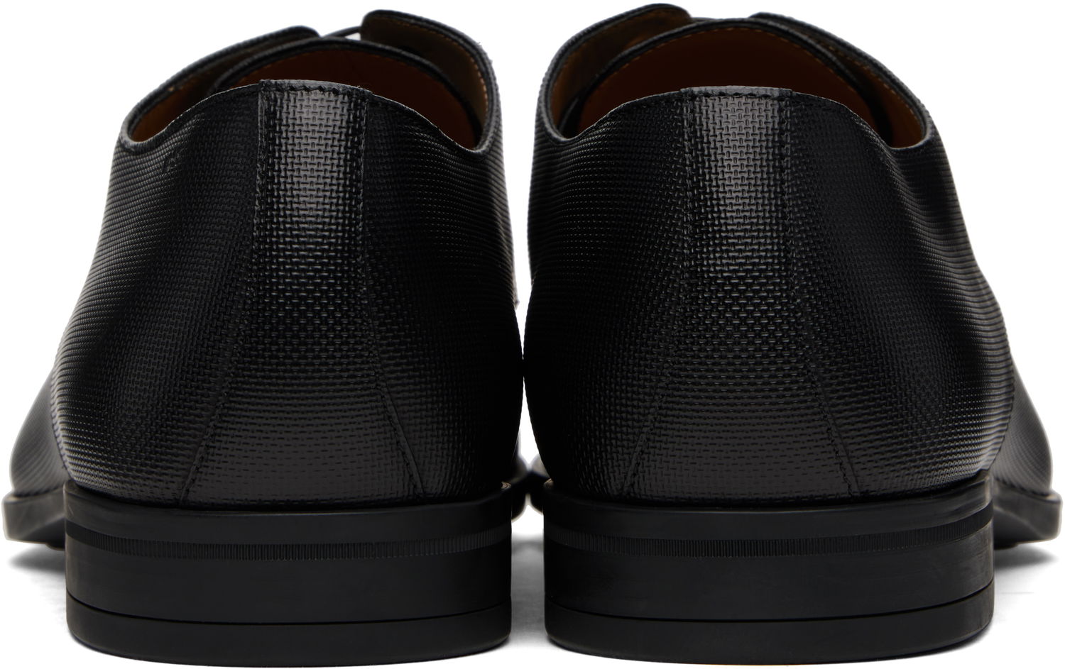 Vaatteet BOSS BOSS Structured Leather Derbys Musta | 50499843, 1
