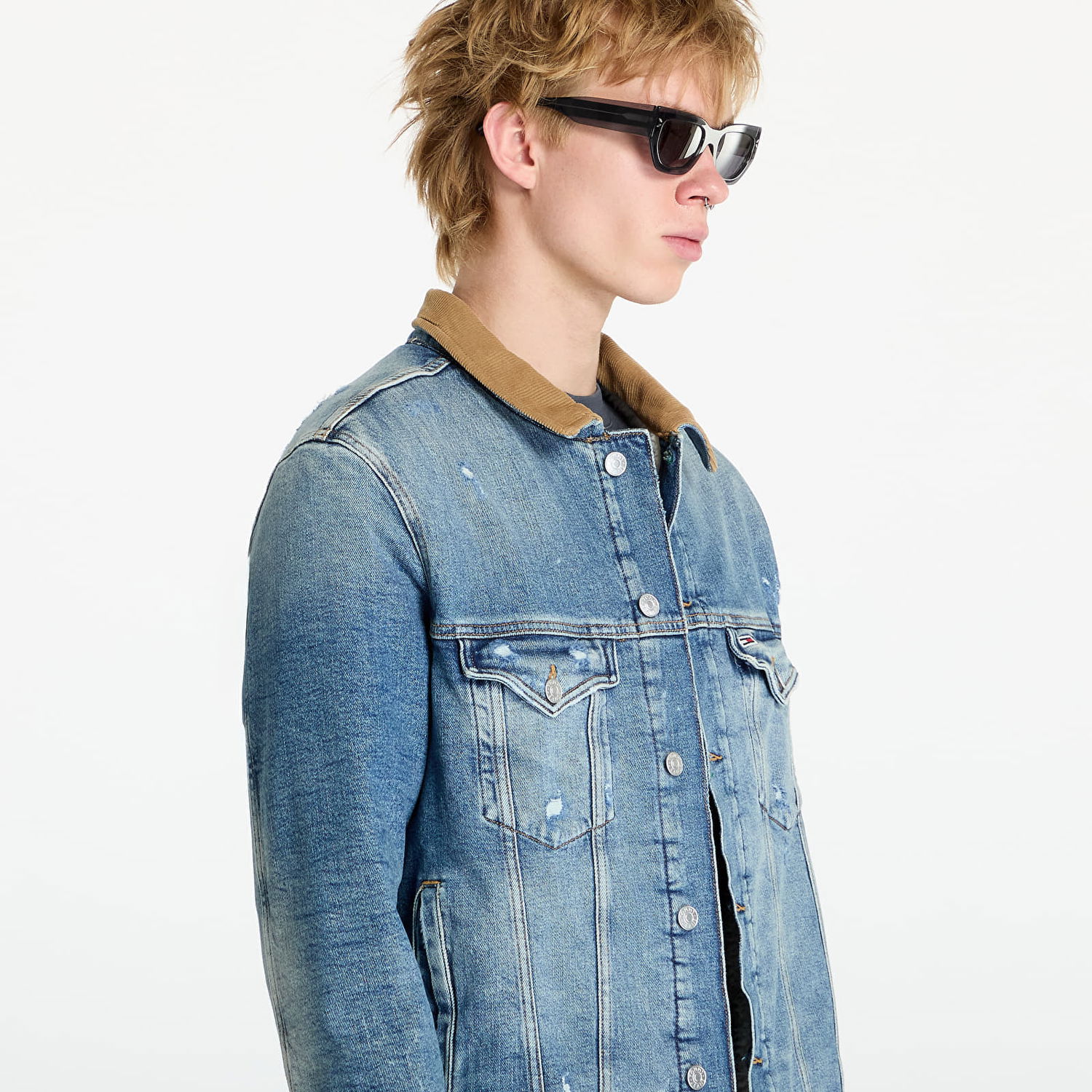 Takki Tommy Hilfiger Ryan Teddy Regular Trucker Jacket Denim Sininen | DM0DM20435 1A5, 1