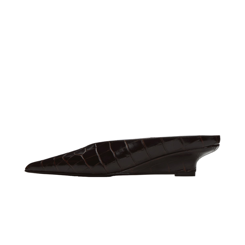 Tennarit ja kengät TOTEME Sharp Croco-Embossed Wedge Mules Ruskea | 251-WAS0179-LE0076