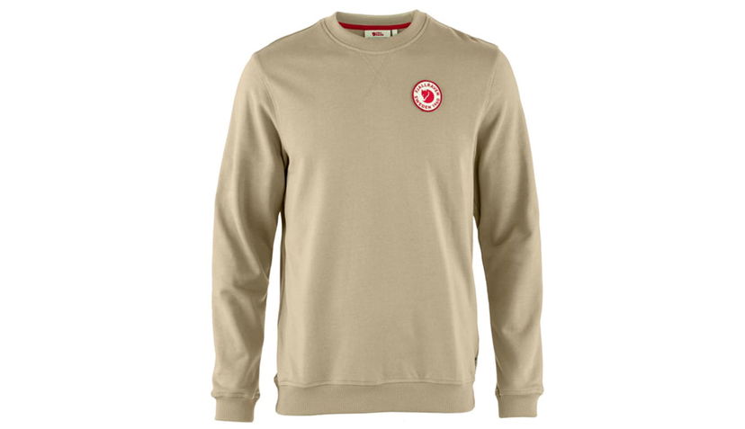 Huppari FJÄLLRÄVEN 1960 Logo Badge Sweater Beige | F87163-118