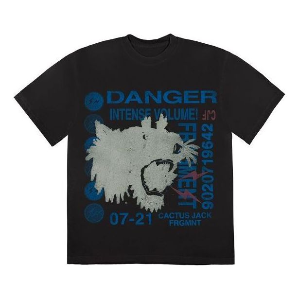 T-paita Cactus Jack by Travis Scott Travis Scott Cactus Jack x Fragment Design Danger T-Shirt Musta | CJFN-SS17