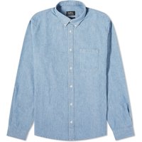 Paita A.P.C. Edouard Chambray Button Down Logo Shirt Sininen | CODDE-H12509-IAI, 1