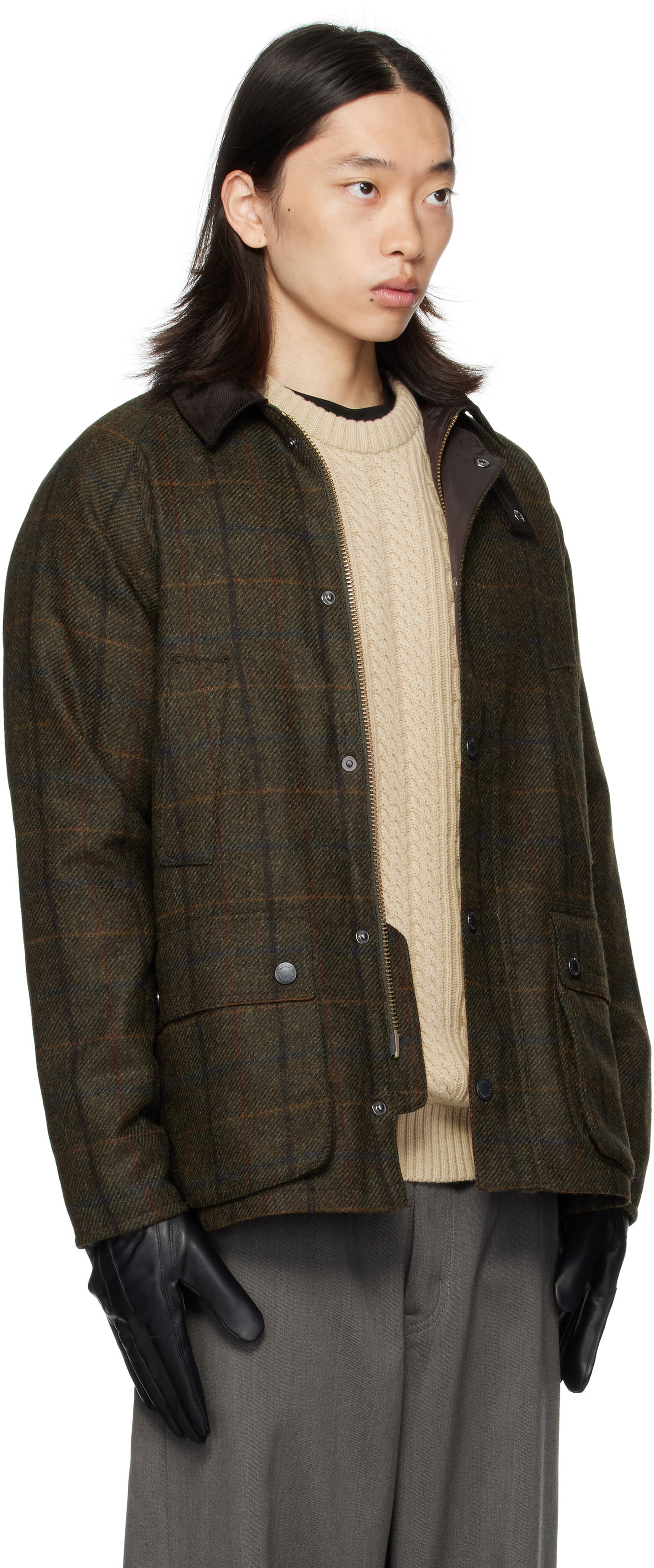 Takki Barbour Barbour Bedale Check Wool Jacket Vihreä | MWO0288OL91, 1