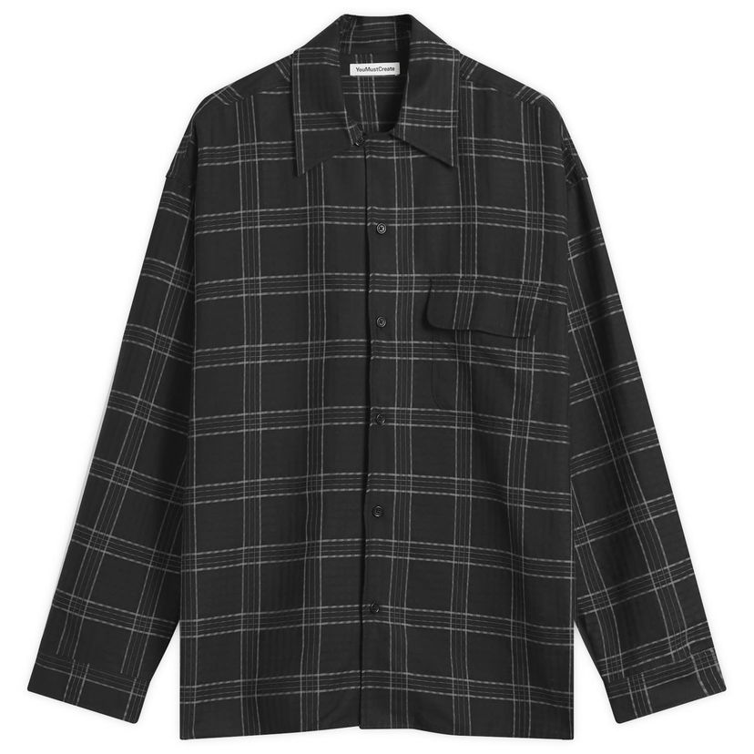 Paita YMC Wray Checked Shirt, Size X-Small Musta | Q2ZAJ-01