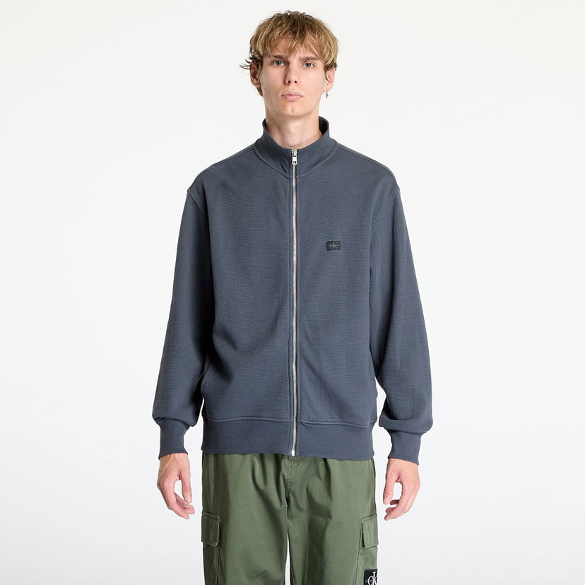 Takki CALVIN KLEIN Woven Label Waffle Jacket Ebony Harmaa | J30J326136 BAN