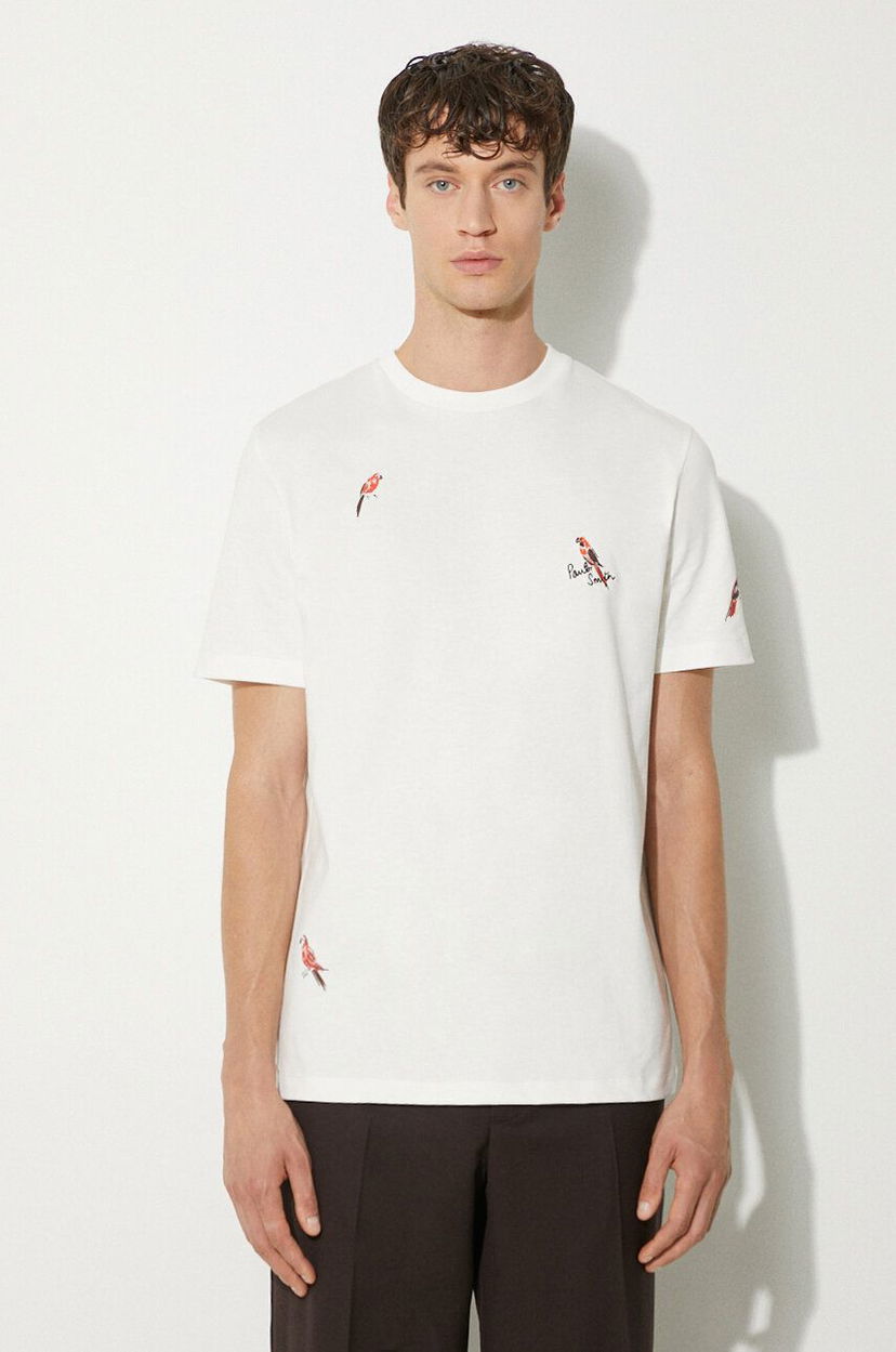 T-paita Paul Smith Paul Smith Bird Application T-Shirt Valkoinen | M1R.919T.NP4322
