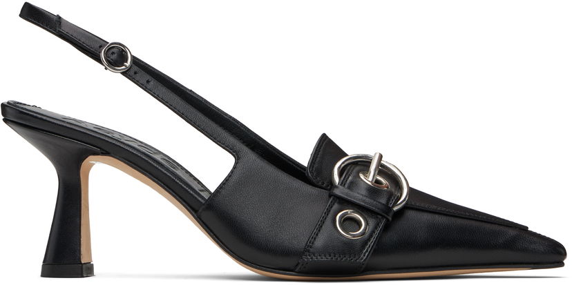 Korut Aeyde Aeyde Tara Eyelet Slingback Kitten Heels Musta | A11-PU-VDHS75ST179-SS25-800-007